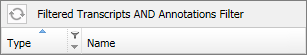 Transcript filter status