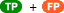 True positive plus false positive icon